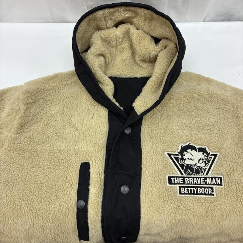 古着 USED コート コート一般 The Brave-Man ブレイブマン Betty Boop リバーシブル モッズコート フェイクムートン ボア XXL メンズ USED 古着 中古 50168805