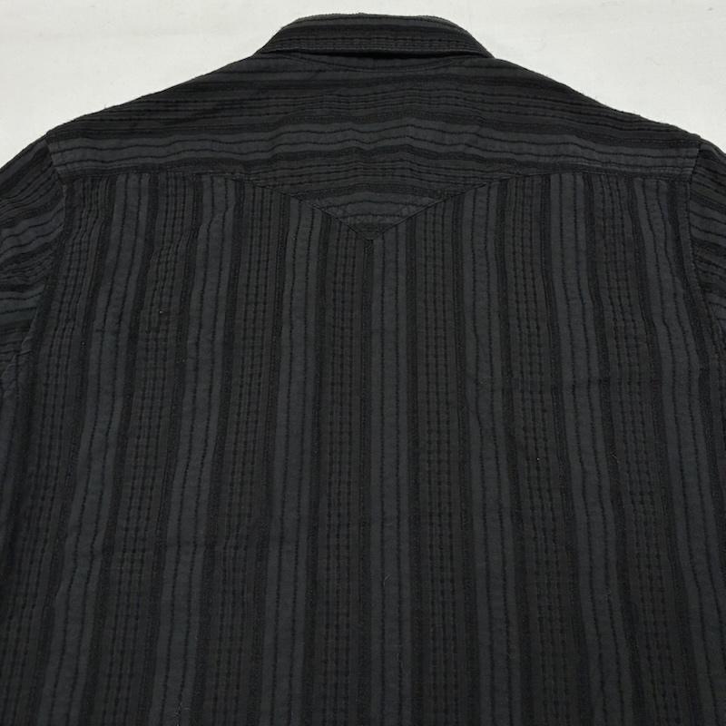 トルネードマート TORNADO MART シャツ、ブラウス 長袖 00s OLD ARCHIVE Y2K 異素材 刺繍 マルチ ストライプ ウエスタン シャツ 2WAY M メンズ USED 古着 中古 50168807