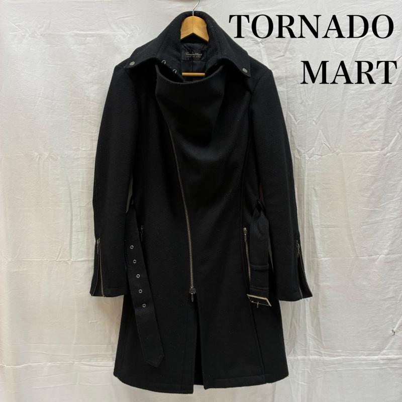 トルネードマート TORNADO MART コート コート一般 OLD Y2K ARCHIVE ダブルジップ アシンメトリー ベルテッド ドレープ コート M メンズ USED 古着 中古 50168808