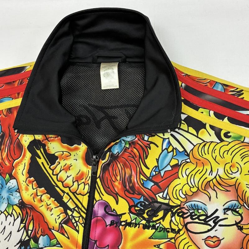 エドハーディー Ed Hardy ジャケット、上着 ジャンパー、ブルゾン CHRISTIAN AUDIGIER 総柄 タトゥー グラフィック サイドライン トラックジャケット - メンズ USED 古着 中古 50168810