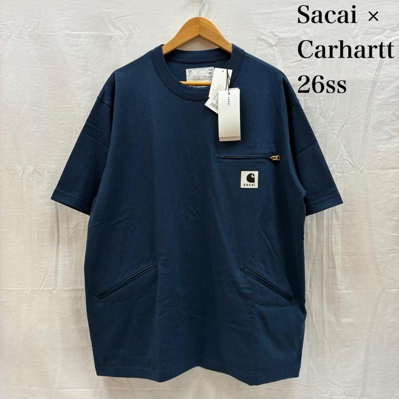 サカイ Sacai Tシャツ 半袖 26ss Carhartt カーハート コラボ 26-01092S コットン ジャージー クルーネック Tシャツ 4 メンズ USED 古着 中古 50168811