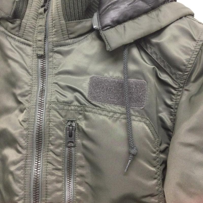 アルファ インダストリー Alpha Industries ジャケット、上着 フライトジャケット ALPHA アルファ フーデッドリブジャケット TA1330-076 ミリタリー L 無地 カーキ / カーキ / khaki メンズ USED 古着 中古 50168813