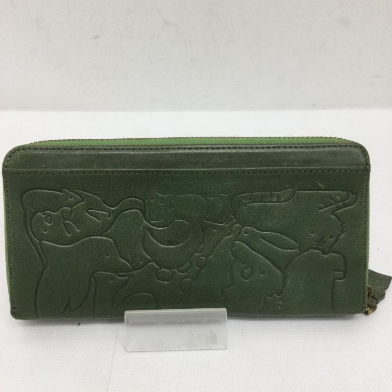 ダコタ Dakota 財布 長財布 ダコタ 長財布 動物パズル柄 アニマル柄 ラウンドファスナー ロングウォレット - 総柄 緑 / グリーン / green レディース USED 古着 中古 50168814