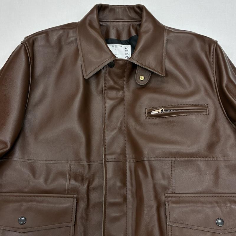 サカイ Sacai ジャケット、上着 レザージャケット 26ss Leather Blouson 26-03905M カウハイド レザー ジャケット ブルゾン 3 メンズ USED 古着 中古 50168816