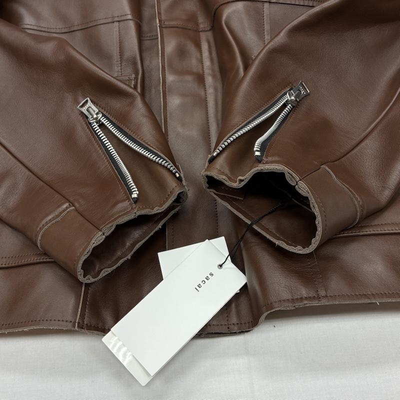 サカイ Sacai ジャケット、上着 レザージャケット 26ss Leather Blouson 26-03905M カウハイド レザー ジャケット ブルゾン 3 メンズ USED 古着 中古 50168816