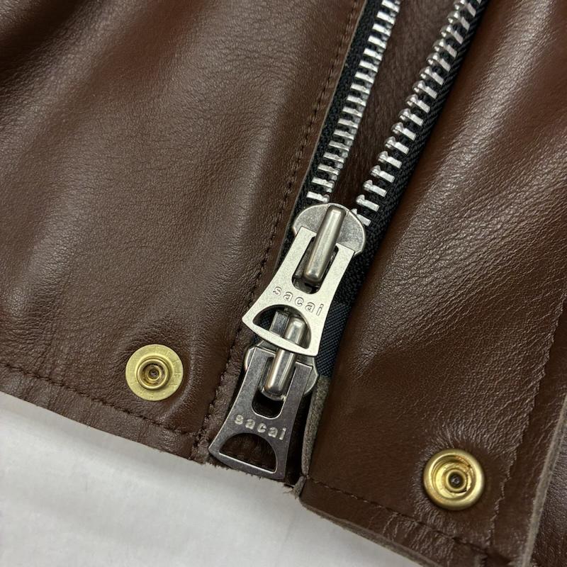 サカイ Sacai ジャケット、上着 レザージャケット 26ss Leather Blouson 26-03905M カウハイド レザー ジャケット ブルゾン 3 メンズ USED 古着 中古 50168816