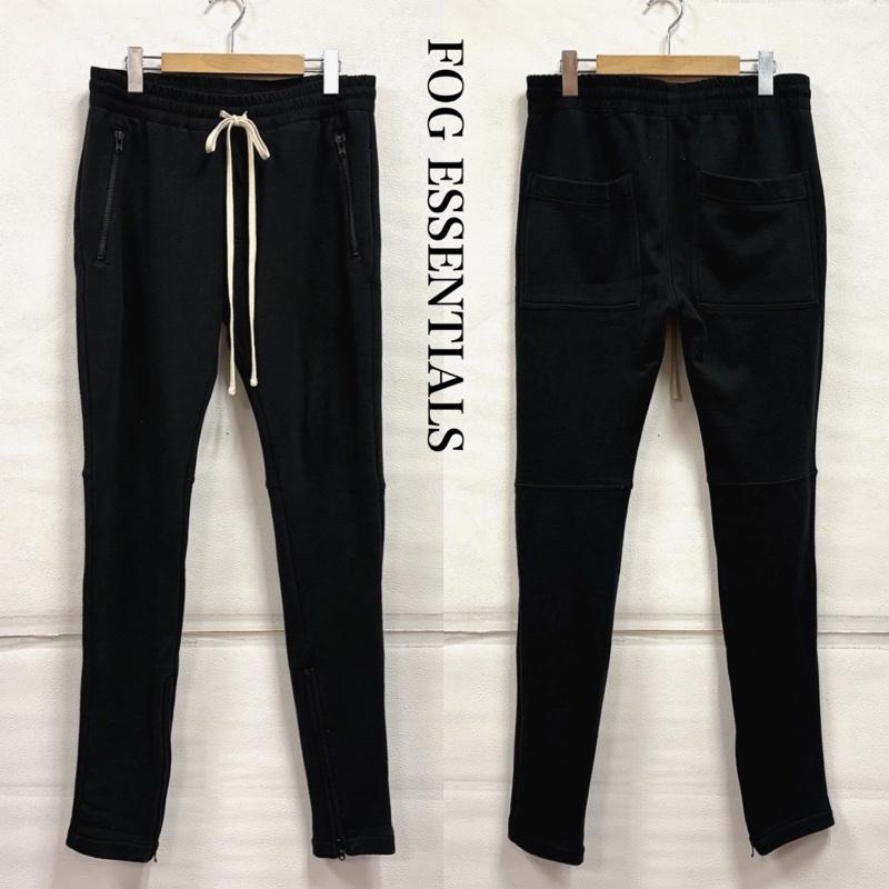 エフオージーエッセンシャルズ FOG ESSENTIALS パンツ ワークパンツ、ペインターパンツ サイドジップ イージー スウェット パンツ S 無地 黒 / ブラック / black メンズ USED 古着 中古 50168823