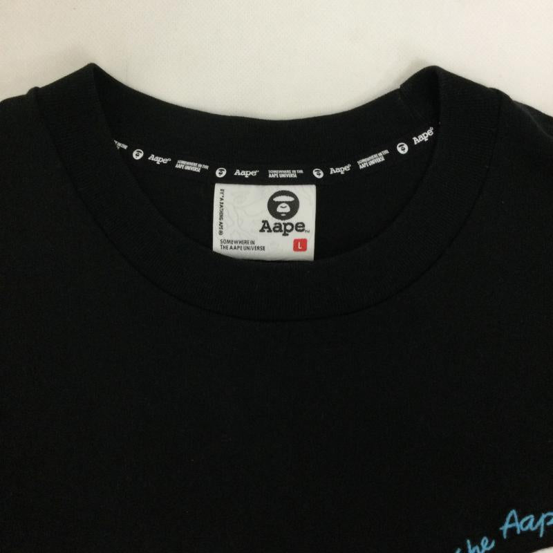 エーエイプバイアベイシングエイプ AAPE BY A BATHING APE Tシャツ 半袖 AAPE BY A BATHING APE tシャツ AAPE FANCY MAIN TEE L ロゴ、文字 黒 / ブラック / black メンズ USED 古着 中古 50168825