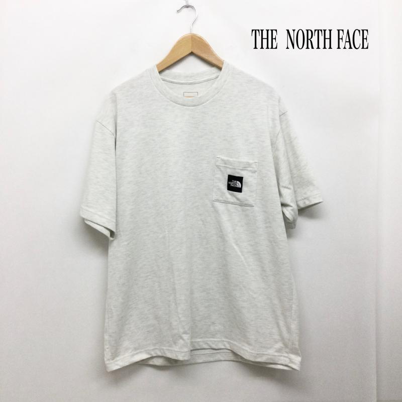 ザノースフェイス THE NORTH FACE Tシャツ 半袖 THE NORTH FACE NT82541 ショートスリーブスクエアロゴポケットティー Tシャツ XL ロゴ、文字 灰 / グレー / gray メンズ USED 古着 中古 50168828
