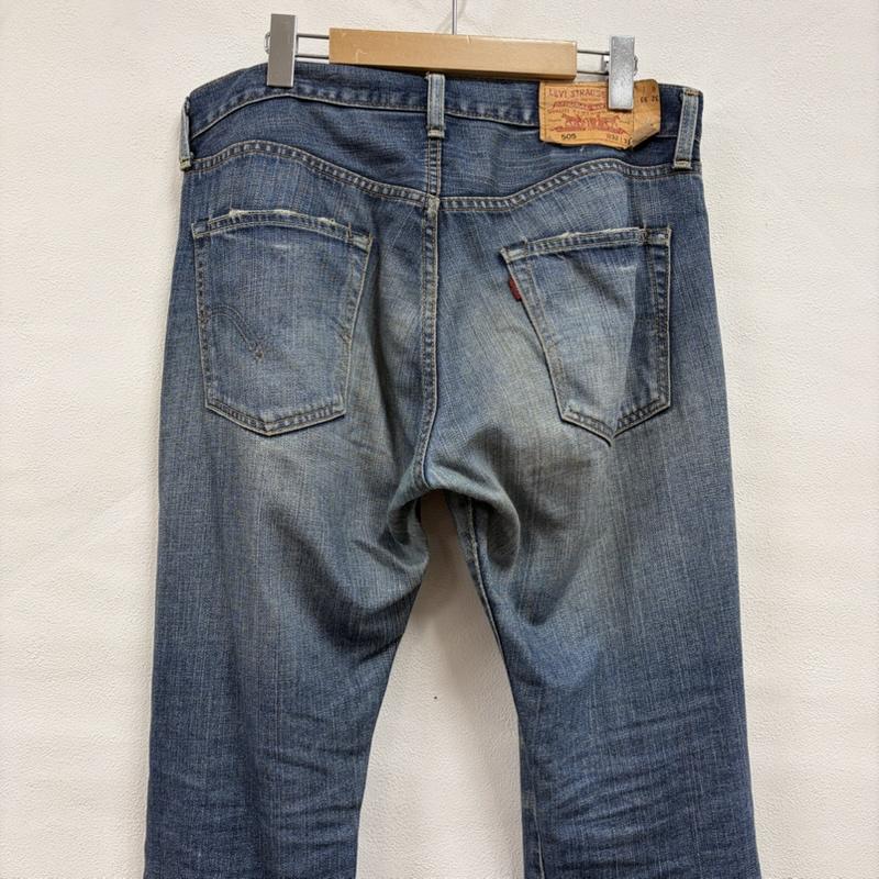 リーバイス Levi s パンツ デニム、ジーンズ 505 ダメージ ヴィンテージ加工 デニム ジーンズ ストレート ジッパーフライ 32インチ ダメージ加工 インディゴ / インディゴ / Indigo メンズ USED 古着 中古 50168829