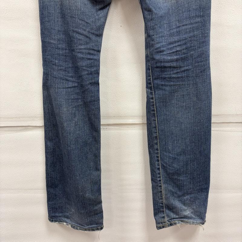 リーバイス Levi s パンツ デニム、ジーンズ 505 ダメージ ヴィンテージ加工 デニム ジーンズ ストレート ジッパーフライ 32インチ ダメージ加工 インディゴ / インディゴ / Indigo メンズ USED 古着 中古 50168829