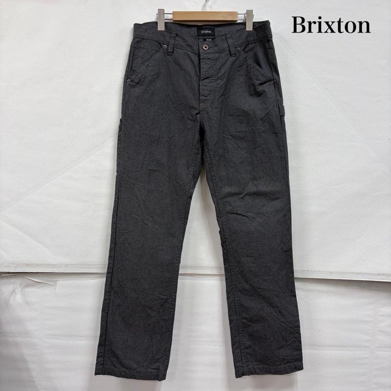 ブリクストン BRIXTON パンツ ワークパンツ、ペインターパンツ ペインター ワークパンツ ボタンフライ ストライプ 34 ストライプ 灰 / グレー / gray メンズ USED 古着 中古 50168835
