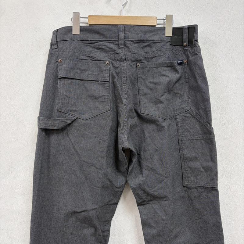 ブリクストン BRIXTON パンツ ワークパンツ、ペインターパンツ ペインター ワークパンツ ボタンフライ ストライプ 34 ストライプ 灰 / グレー / gray メンズ USED 古着 中古 50168835