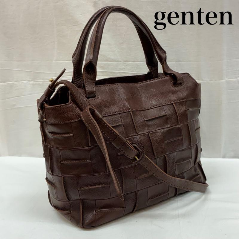 ゲンテン genten ショルダーバッグ ショルダーバッグ マトォーネ 編み込み レザー 2WAY ハンド ショルダー バッグ - レディース USED 古着 中古 50168838