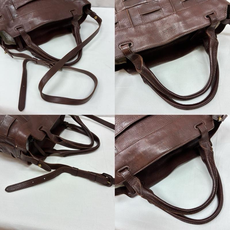 ゲンテン genten ショルダーバッグ ショルダーバッグ マトォーネ 編み込み レザー 2WAY ハンド ショルダー バッグ - レディース USED 古着 中古 50168838