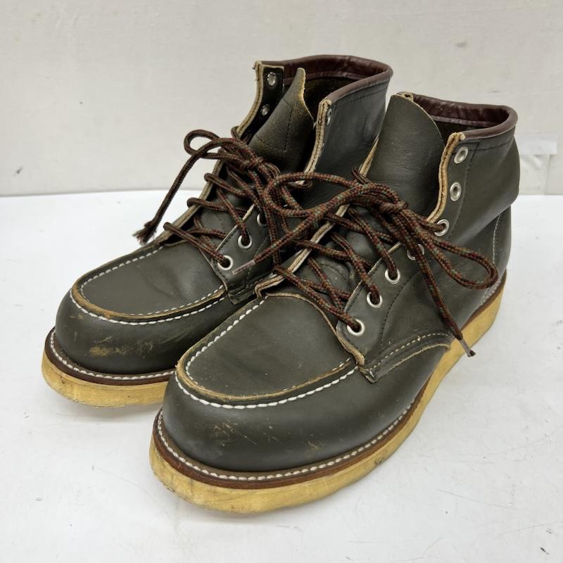 レッドウィング RED WING ブーツ 一般 犬タグ 8180 アイリッシュセッター 緑 カンガタン ワークブーツ US：7.5 メンズ USED 古着 中古 50168844
