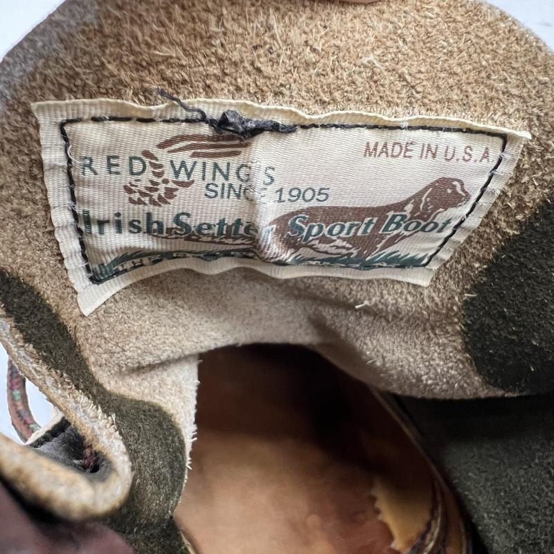 レッドウィング RED WING ブーツ 一般 犬タグ 8180 アイリッシュセッター 緑 カンガタン ワークブーツ US：7.5 メンズ USED 古着 中古 50168844
