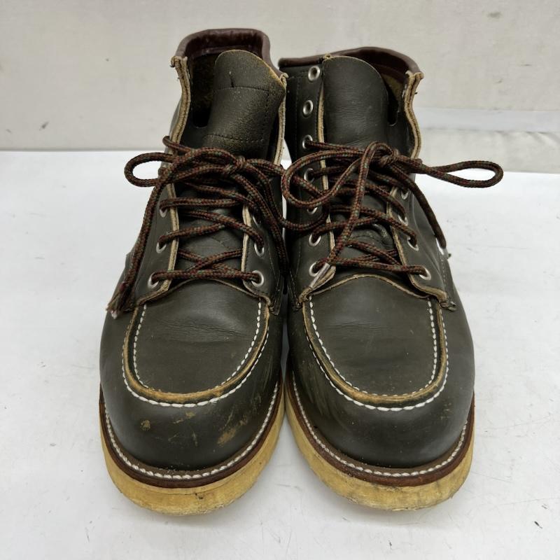 レッドウィング RED WING ブーツ 一般 犬タグ 8180 アイリッシュセッター 緑 カンガタン ワークブーツ US：7.5 メンズ USED 古着 中古 50168844