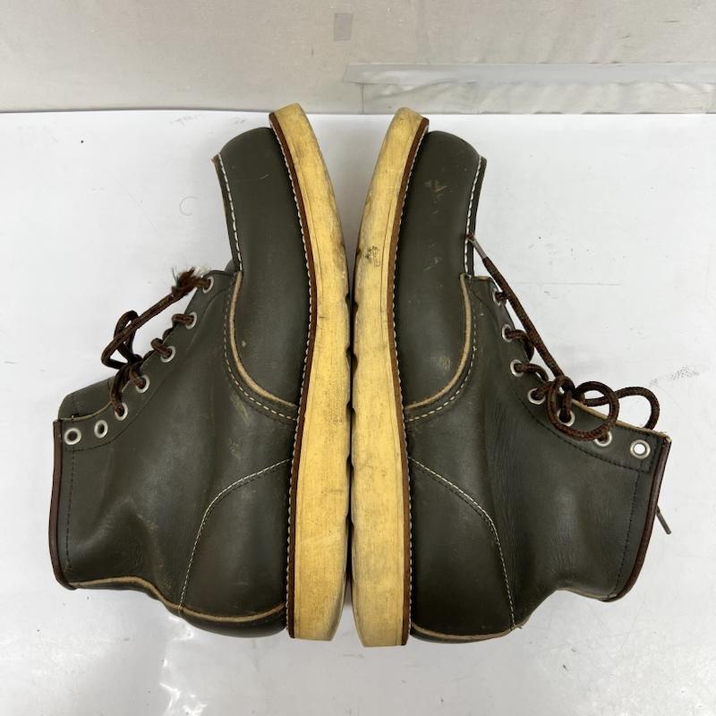 レッドウィング RED WING ブーツ 一般 犬タグ 8180 アイリッシュセッター 緑 カンガタン ワークブーツ US：7.5 メンズ USED 古着 中古 50168844