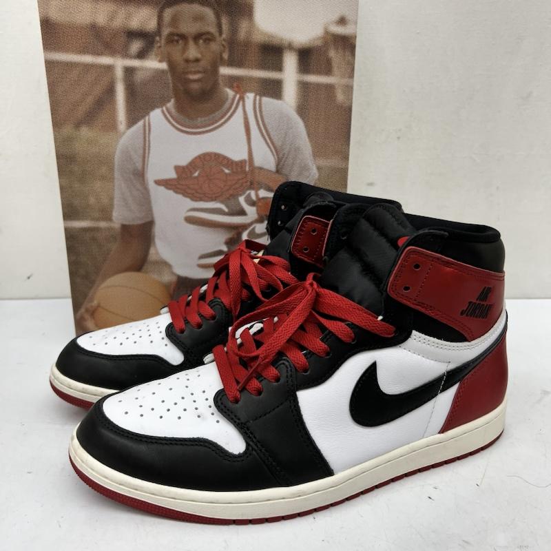 ナイキ NIKE スニーカー スニーカー AIR JORDAN 1 RETRO HIGH OG BLACK TOE REIMAGINED DZ5485-106 29.0cm 白 / ホワイト / white X 黒 / ブラック / black X 赤 / レッド / red メンズ USED 古着 中古 50168847