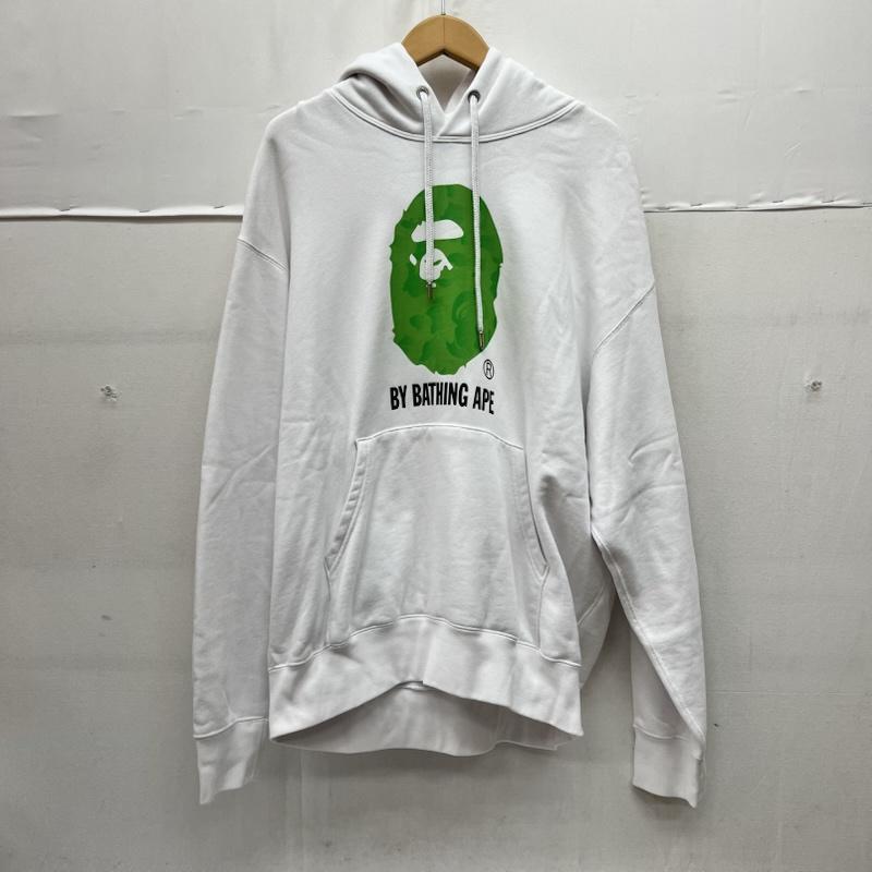 アベイシングエイプ A BATHING APE パーカー 長袖 カモフラ ロゴ プルオーバー スウェット パーカー L 白 / ホワイト / white メンズ USED 古着 中古 50168849