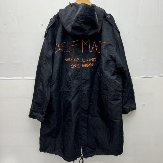 古着 USED コート コート一般 SELF MADE セルフ メイド バックロゴ モッズコート 48 黒 / ブラック / black メンズ USED 古着 中古 50168852
