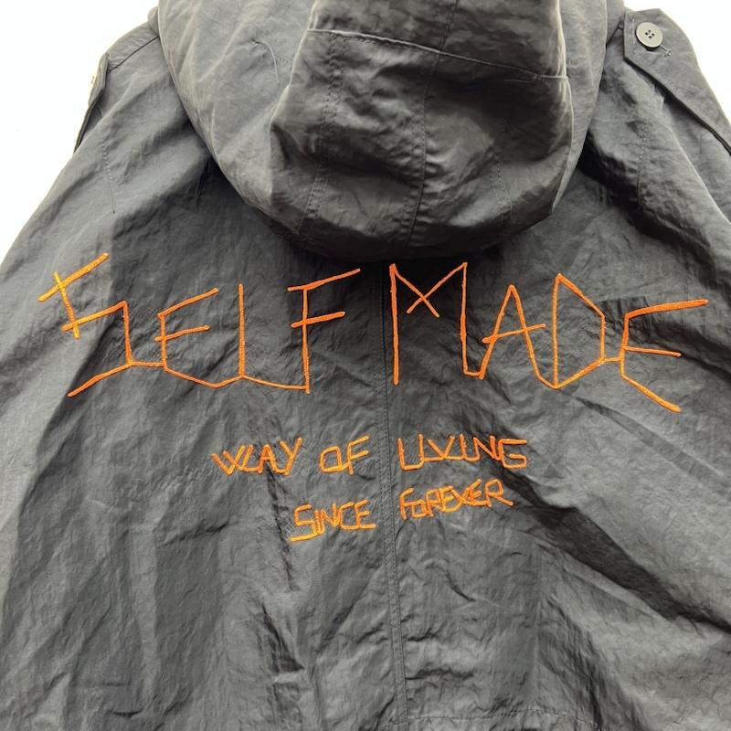 古着 USED コート コート一般 SELF MADE セルフ メイド バックロゴ モッズコート 48 黒 / ブラック / black メンズ USED 古着 中古 50168852