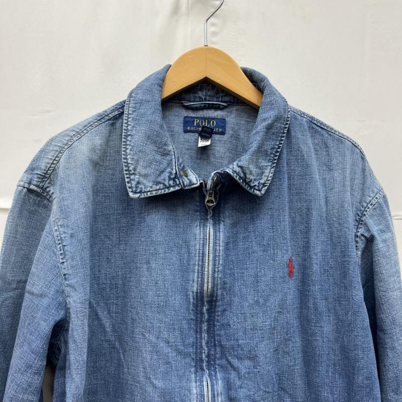 ポロラルフローレン POLO RALPH LAUREN ジャケット、上着 ジャンパー、ブルゾン USED加工 デニム スイングトップ 現行QRタグ L メンズ USED 古着 中古 50168855