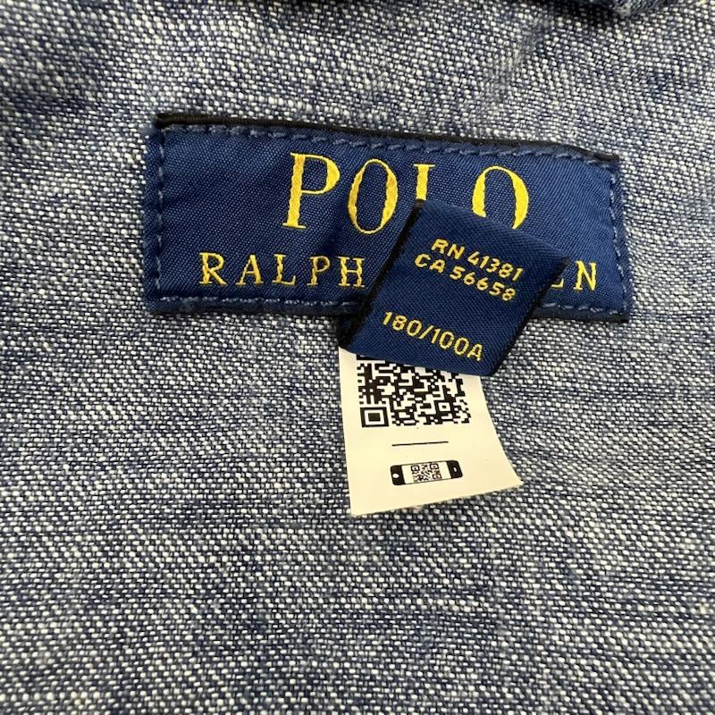 ポロラルフローレン POLO RALPH LAUREN ジャケット、上着 ジャンパー、ブルゾン USED加工 デニム スイングトップ 現行QRタグ L メンズ USED 古着 中古 50168855
