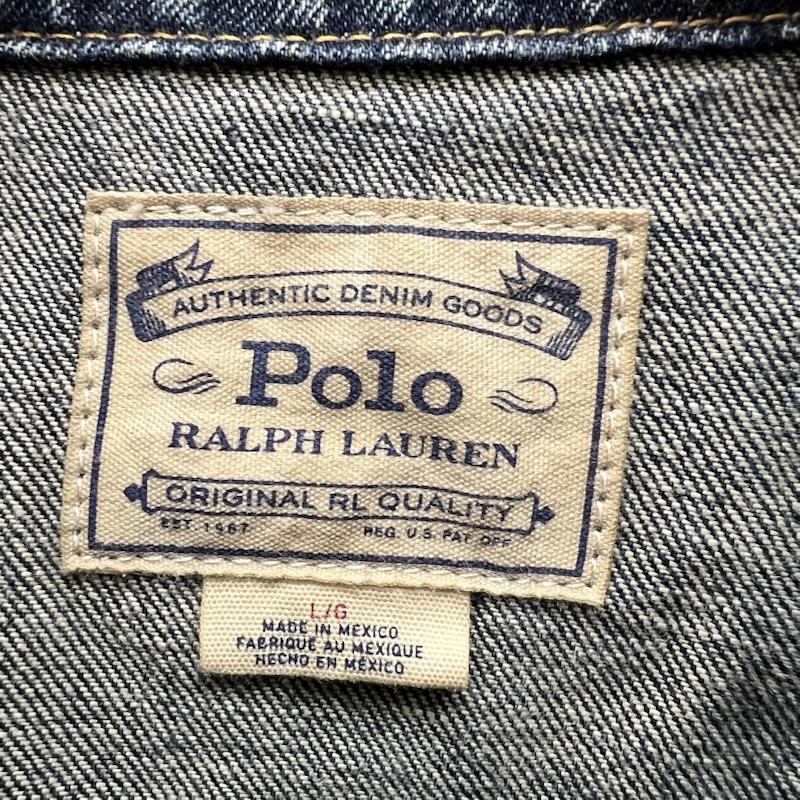 ラルフローレン RALPHLAUREN ジャケット、上着 ジャンパー、ブルゾン USED加工 デニムジャケット 現行QRタグ L メンズ USED 古着 中古 50168856