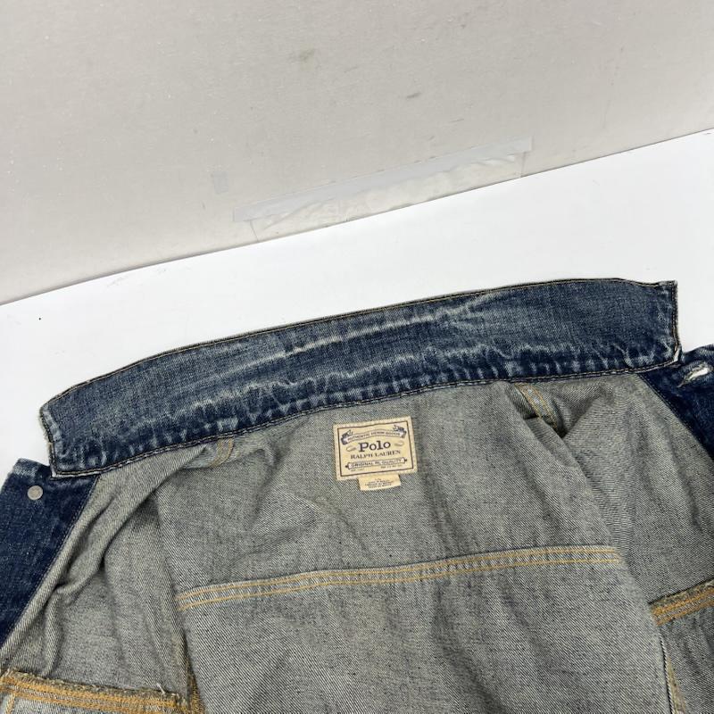 ラルフローレン RALPHLAUREN ジャケット、上着 ジャンパー、ブルゾン USED加工 デニムジャケット 現行QRタグ L メンズ USED 古着 中古 50168856