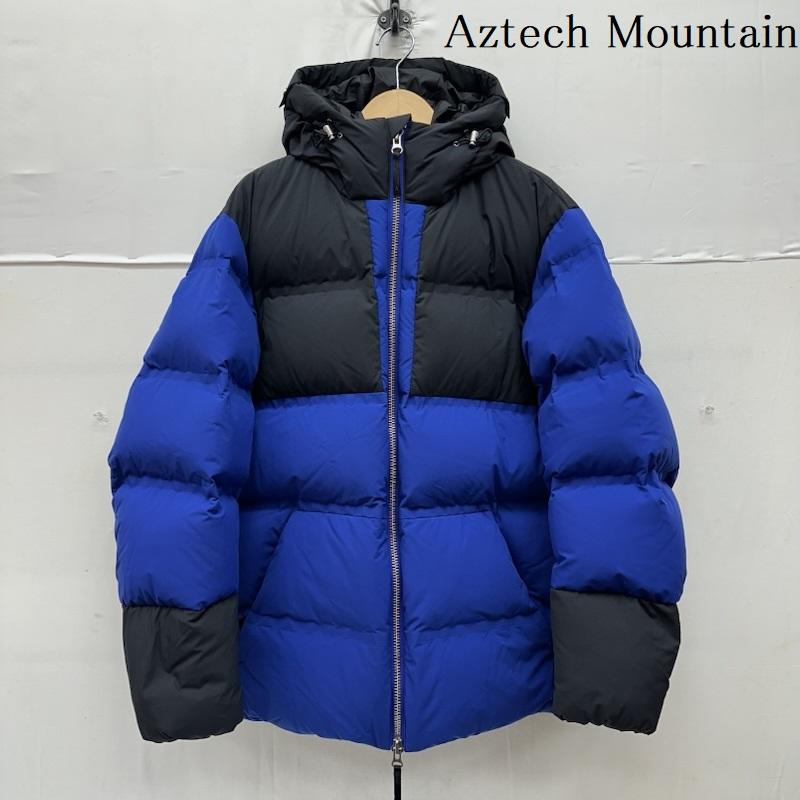 古着 USED ジャケット、上着 ダウンジャケット Aztech Mountain ナイロン フード ダウン ジャケット AM400212 M 黒 / ブラック / black X 青 / ブルー / blue メンズ USED 古着 中古 50168859