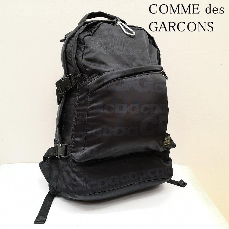 コムデギャルソン COMME des GARCONS リュックサック、デイパック リュックサック、デイバッグ SB-K 203 日本製 PORTER タンカー 総柄 ナイロン リュック バックパック 黒 / ブラック / black メンズ USED 古着 中古 50168862