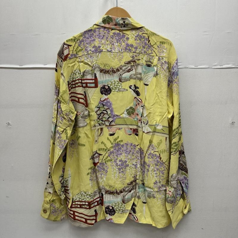 サンサーフ SUN SURF シャツ、ブラウス 長袖 和柄 レーヨン アロハ シャツ M22404 M 黄 / イエロー / yellow メンズ USED 古着 中古 50168865