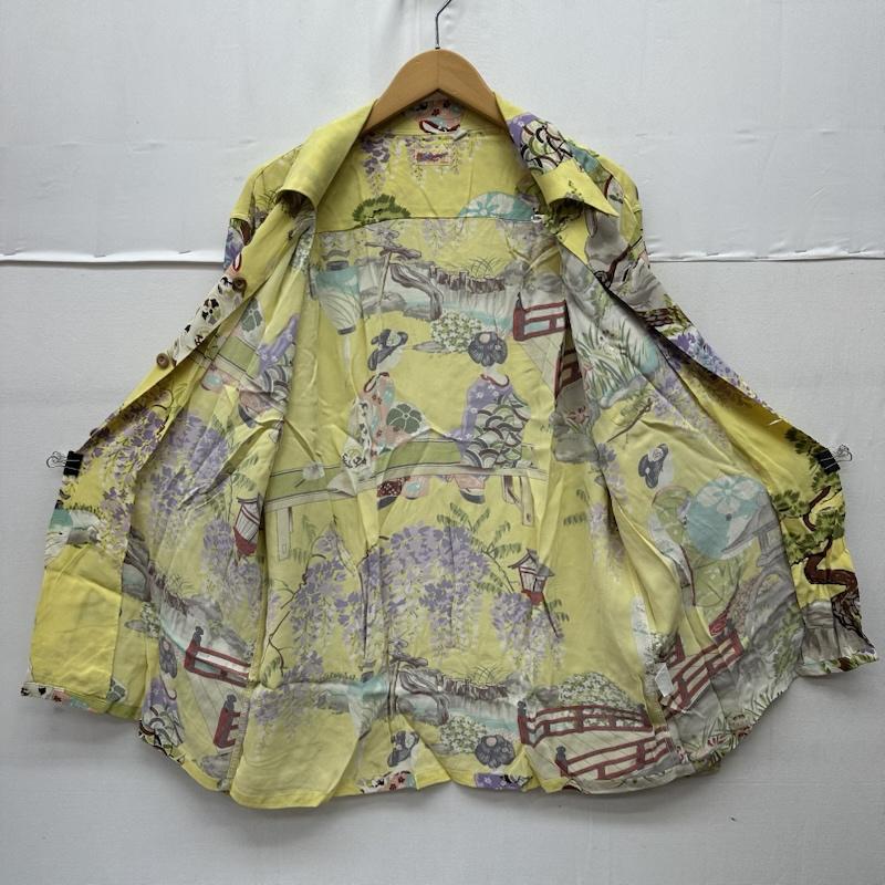 サンサーフ SUN SURF シャツ、ブラウス 長袖 和柄 レーヨン アロハ シャツ M22404 M 黄 / イエロー / yellow メンズ USED 古着 中古 50168865