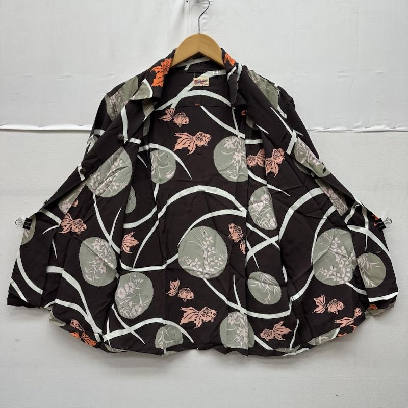 サンサーフ SUN SURF シャツ、ブラウス 半袖 和柄 金魚 レーヨン アロハ シャツ SS31604 M 茶 / ブラウン / brown メンズ USED 古着 中古 50168866