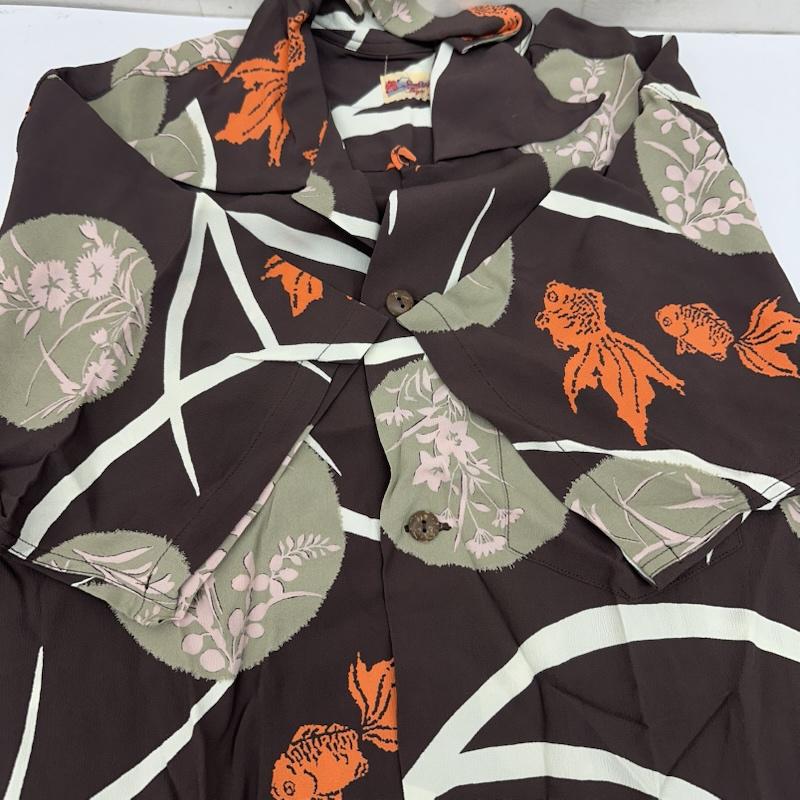 サンサーフ SUN SURF シャツ、ブラウス 半袖 和柄 金魚 レーヨン アロハ シャツ SS31604 M 茶 / ブラウン / brown メンズ USED 古着 中古 50168866