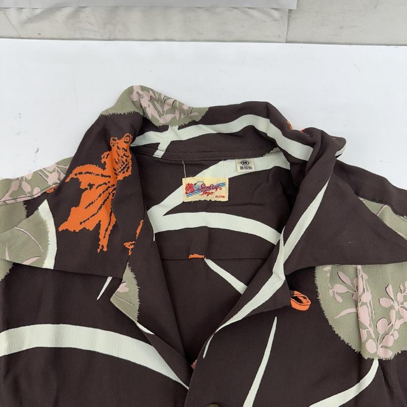 サンサーフ SUN SURF シャツ、ブラウス 半袖 和柄 金魚 レーヨン アロハ シャツ SS31604 M 茶 / ブラウン / brown メンズ USED 古着 中古 50168866