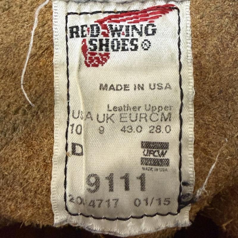 レッドウィング RED WING ブーツ 一般 15年製 6-inch Classic Round 9111 クラシック ラウンドトゥ ワークブーツ 28.0cm 無地 茶 / ブラウン / brown メンズ USED 古着 中古 50168869