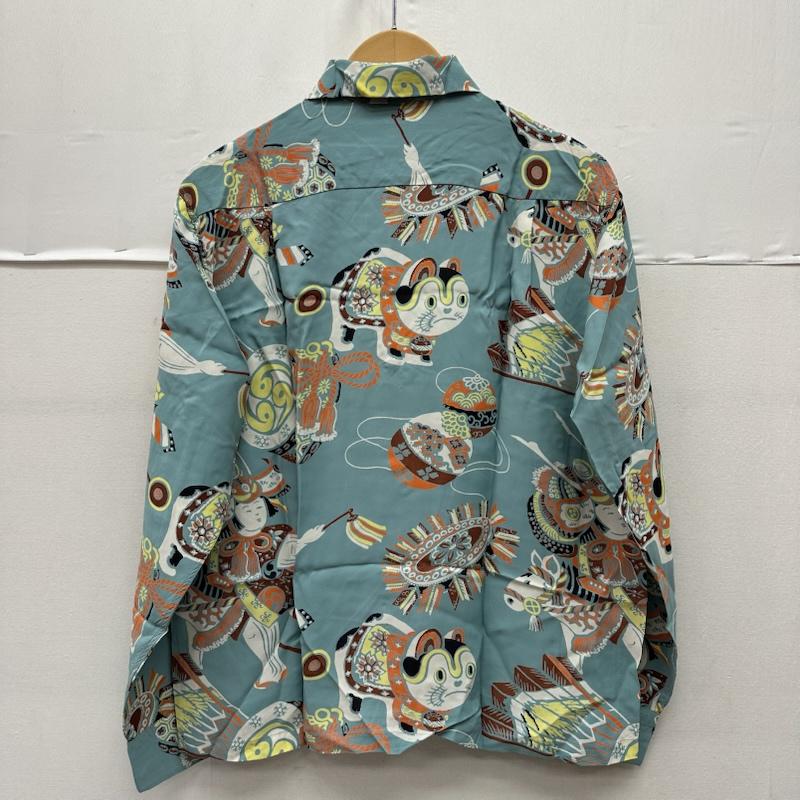 サンサーフ SUN SURF シャツ、ブラウス 長袖 RAYON L/S THE BOYS FESTIVAL 和柄 レーヨン アロハ シャツ SS20880 S 青 / ブルー / blue X マルチカラー / マルチカラー / multicolor メンズ USED 古着 中古 50168871