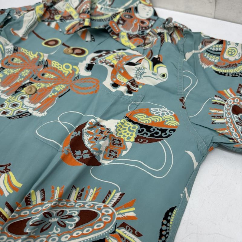 サンサーフ SUN SURF シャツ、ブラウス 長袖 RAYON L/S THE BOYS FESTIVAL 和柄 レーヨン アロハ シャツ SS20880 S 青 / ブルー / blue X マルチカラー / マルチカラー / multicolor メンズ USED 古着 中古 50168871