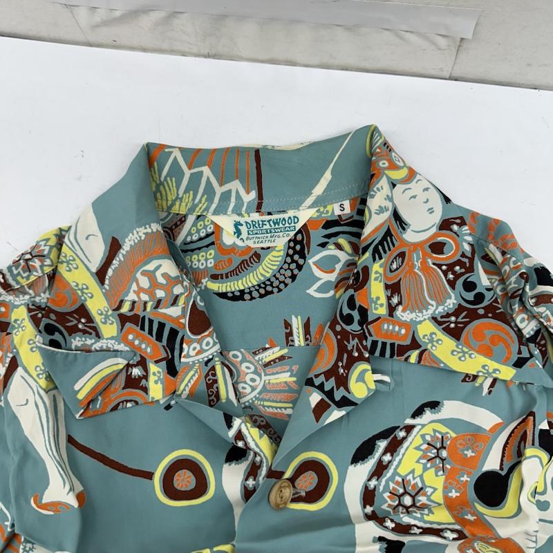 サンサーフ SUN SURF シャツ、ブラウス 長袖 RAYON L/S THE BOYS FESTIVAL 和柄 レーヨン アロハ シャツ SS20880 S 青 / ブルー / blue X マルチカラー / マルチカラー / multicolor メンズ USED 古着 中古 50168871