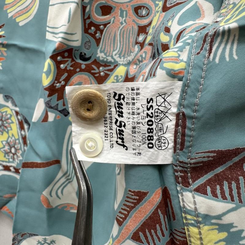 サンサーフ SUN SURF シャツ、ブラウス 長袖 RAYON L/S THE BOYS FESTIVAL 和柄 レーヨン アロハ シャツ SS20880 S 青 / ブルー / blue X マルチカラー / マルチカラー / multicolor メンズ USED 古着 中古 50168871