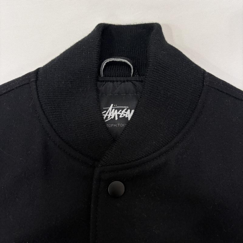 ステューシー STUSSY ジャケット、上着 ジャンパー、ブルゾン 15AW 16周年記念 SOPHNET 袖レザー スタジャン Varsity Jacket SOPH-156195 M ロゴ、文字 黒 / ブラック / black メンズ USED 古着 中古 50168873
