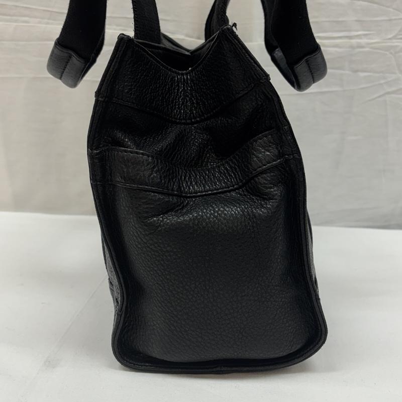 トリーバーチ TORY BURCH ハンドバッグ ハンドバッグ シボ革 レザー ハンドバッグ フロントロゴ - 黒 / ブラック / black レディース USED 古着 中古 50168876