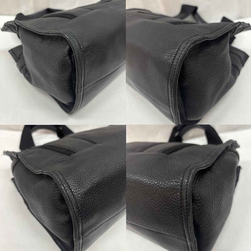 トリーバーチ TORY BURCH ハンドバッグ ハンドバッグ シボ革 レザー ハンドバッグ フロントロゴ - 黒 / ブラック / black レディース USED 古着 中古 50168876