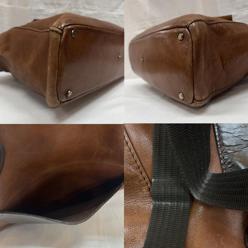 キソラ kissora ショルダーバッグ ショルダーバッグ 2WAY レザー ハンド ショルダーバッグ - 茶 / ブラウン / brown メンズ USED 古着 中古 50168877