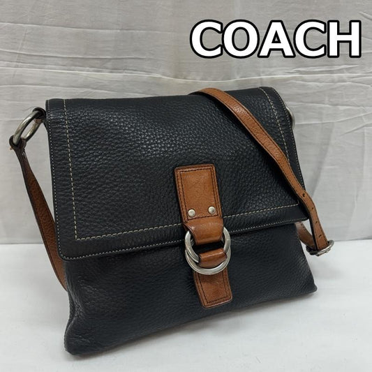 コーチ COACH ショルダーバッグ ショルダーバッグ 10136 レザー ショルダー バッグ シボ革 - 黒 / ブラック / black レディース USED 古着 中古 50168879