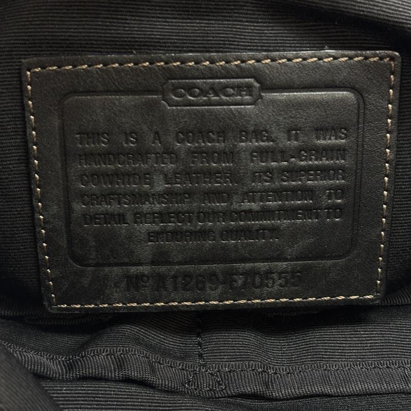 コーチ COACH ショルダーバッグ ショルダーバッグ F70555 ヘリテージ ウェブ レザー マップ バッグ ショルダー クロスボディ - 黒 / ブラック / black メンズ USED 古着 中古 50168880