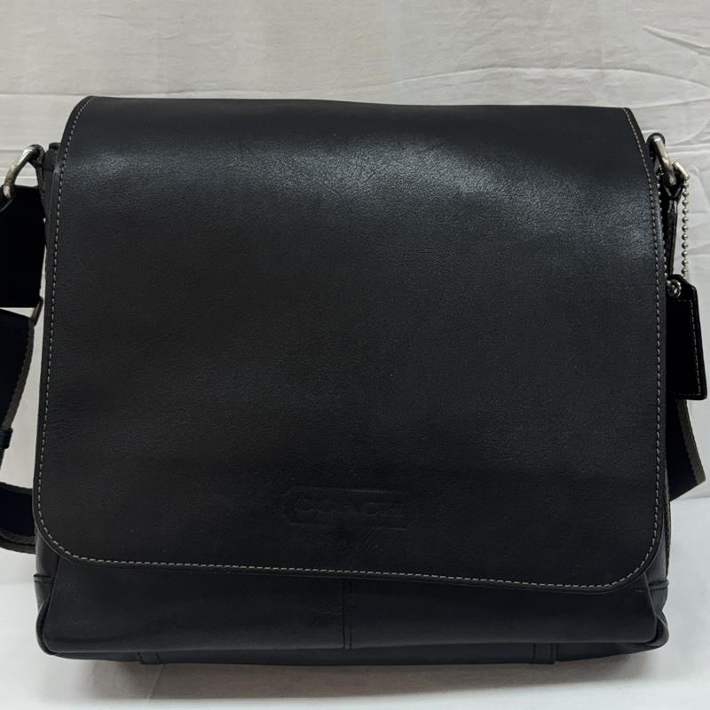 コーチ COACH ショルダーバッグ ショルダーバッグ F70555 ヘリテージ ウェブ レザー マップ バッグ ショルダー クロスボディ - 黒 / ブラック / black メンズ USED 古着 中古 50168880